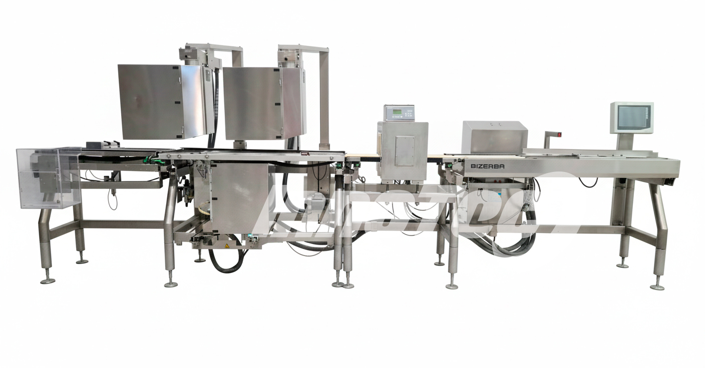 Etiquetadora automática Bizerba GLMI triple cabezal + detector+ rechazo