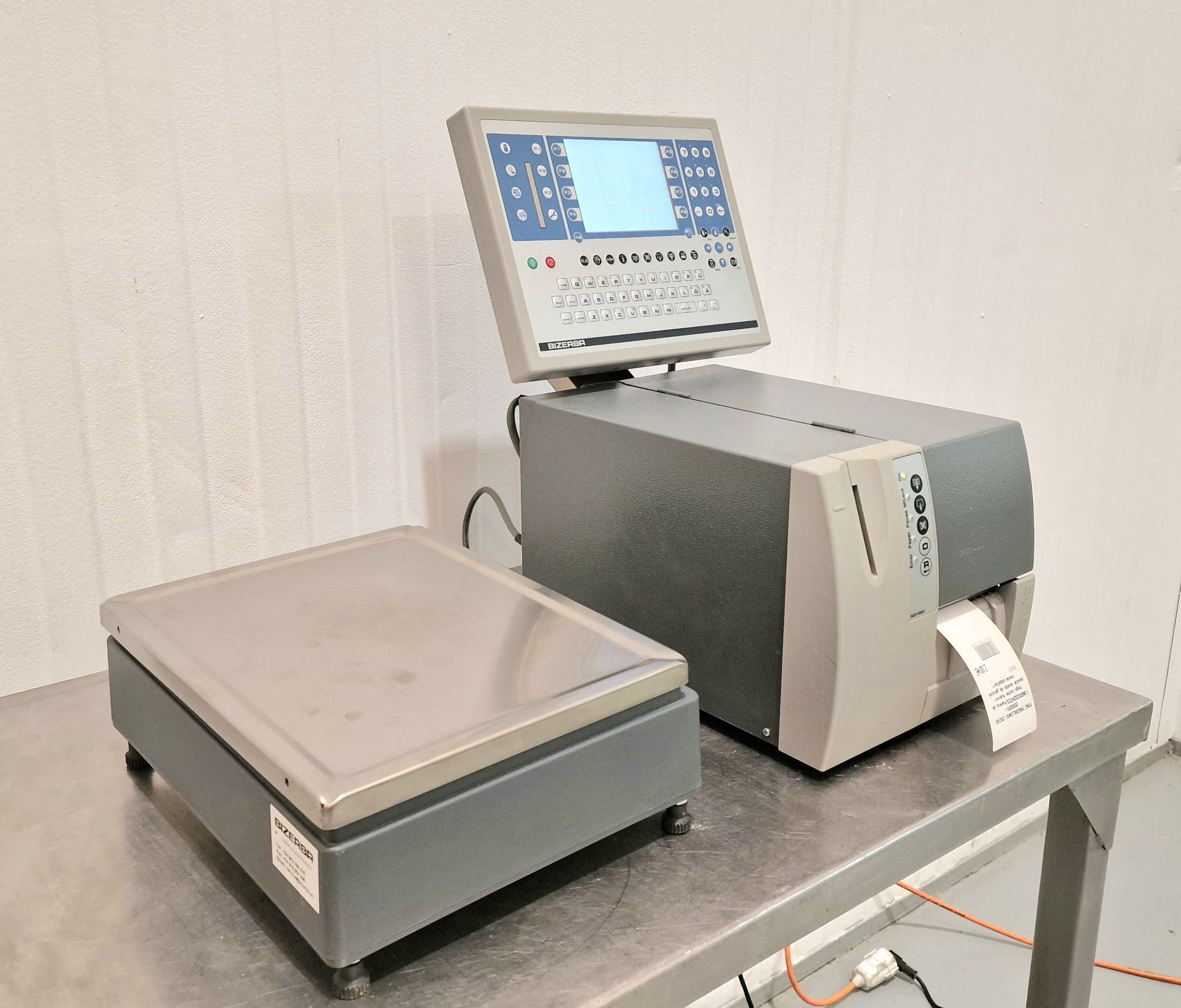 ETIQUETADORA MANUAL BIZERBA GLP W BASCULA INOX